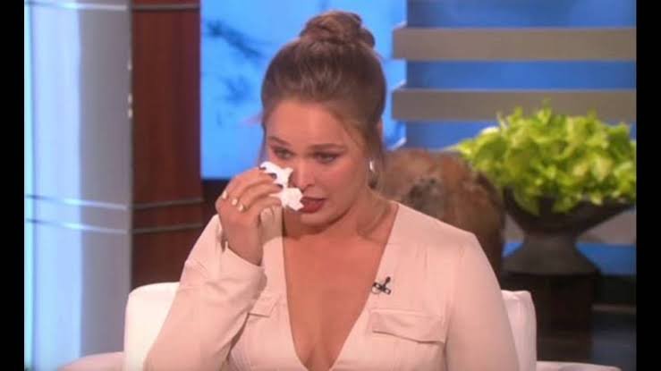 Ronda Rousey crying