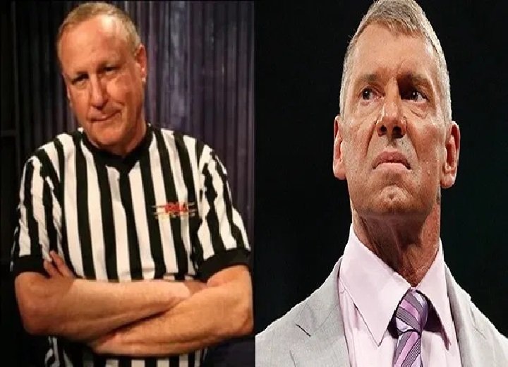 WWE referee Earl Hebner and Vince McMahon