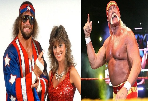 Miss Elizabeth and Macho Man Randy Savage and Hulk Hogan