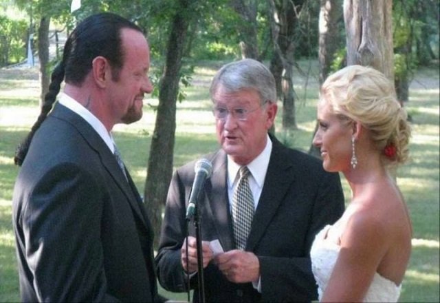 undertaker with his wife